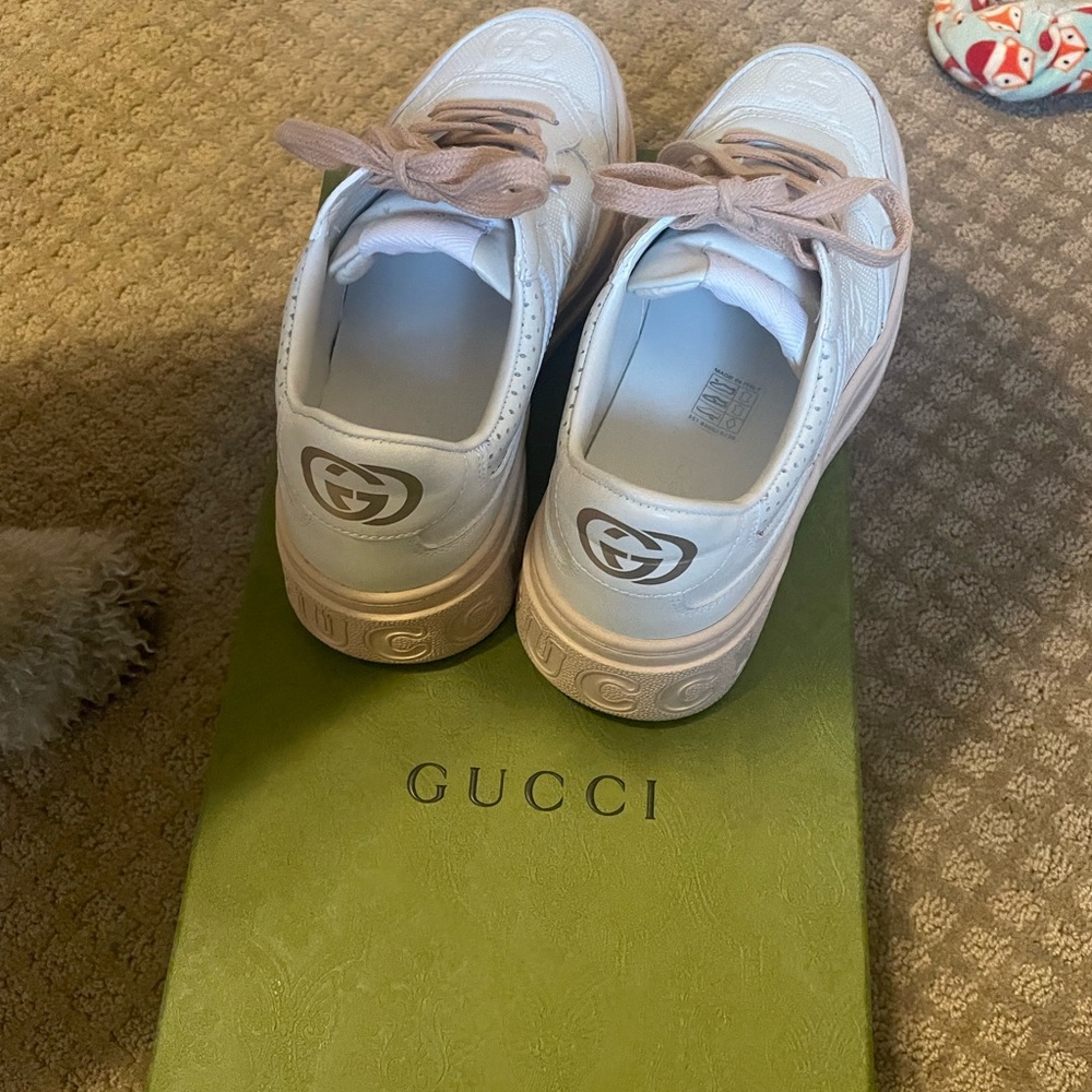 Authentic Gucci Leather Sneaker 36.5 - Picture 2 of 13